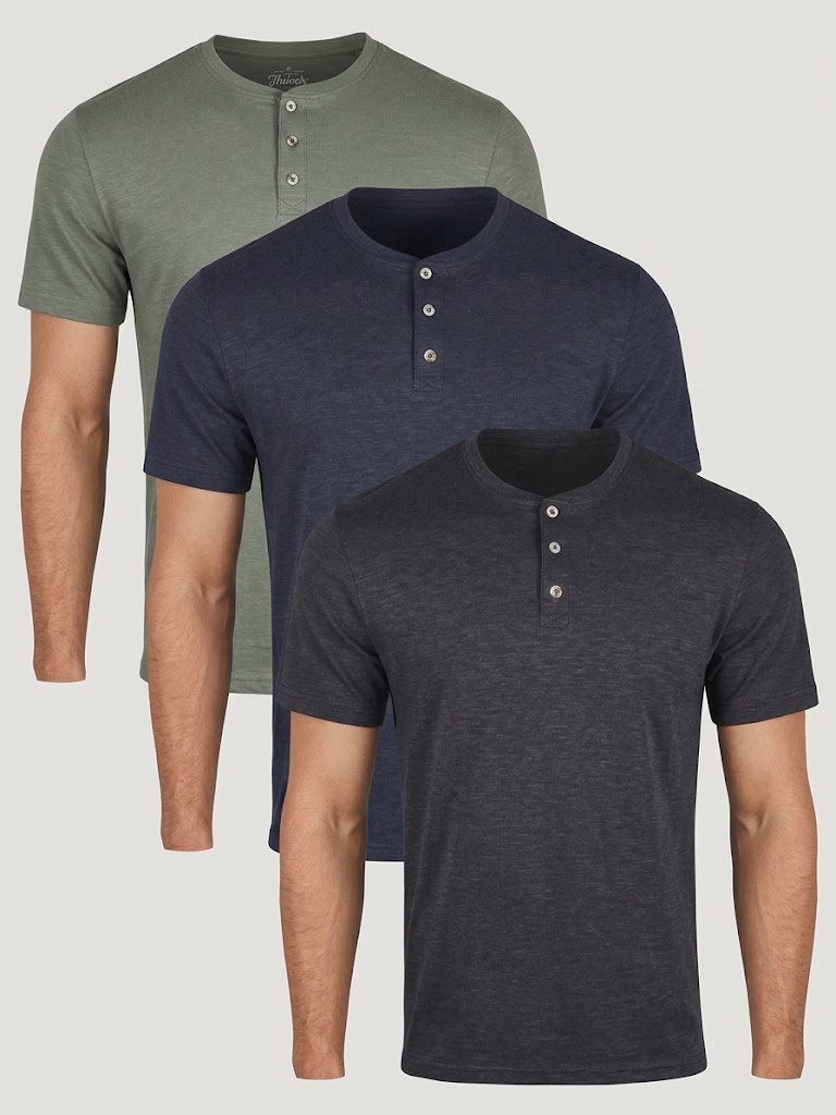 Short Sleeve Henley